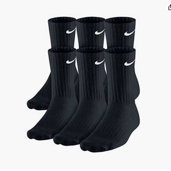 Nike every day Drifit crew socks 6 pairs - Picture 1 of 3